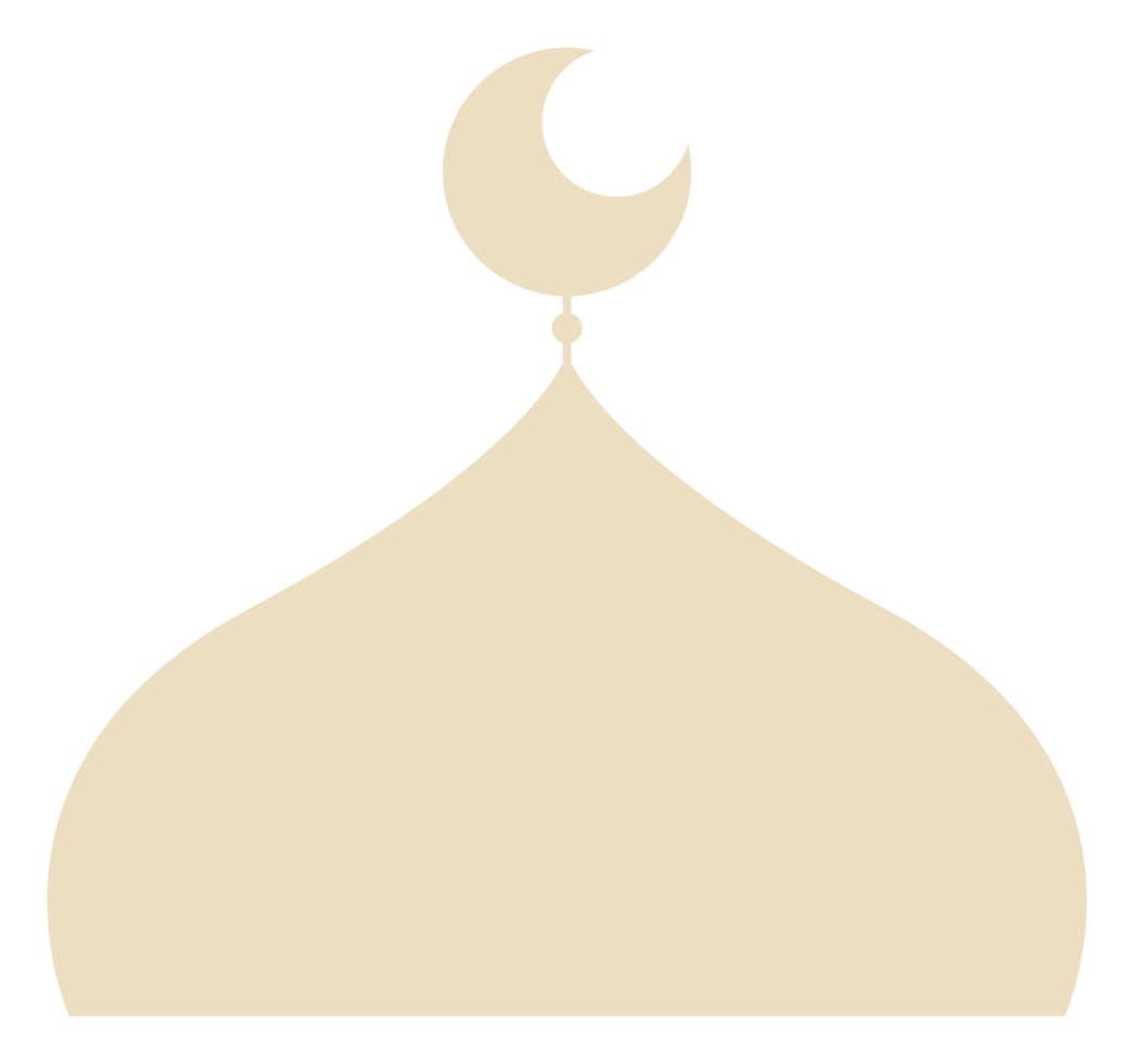 The Crescent Moons on Top of Cream Mosque Domes png