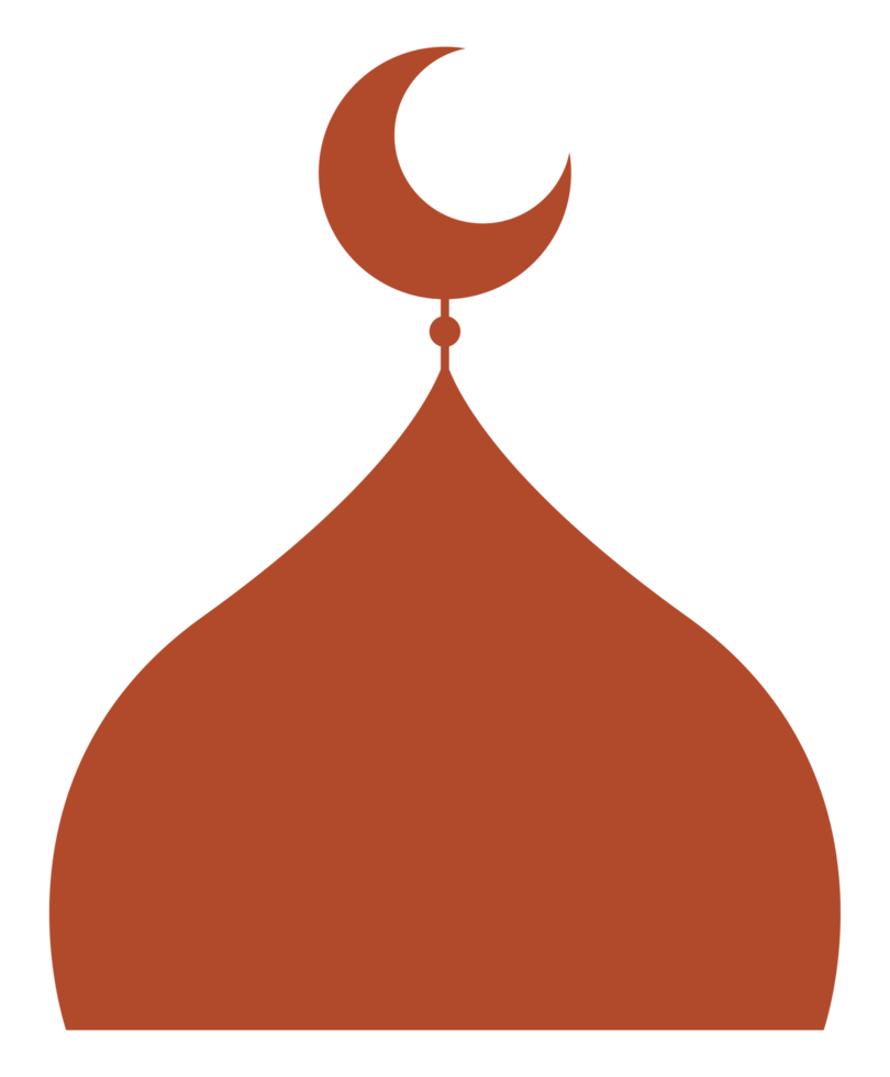 The Small Red Mosque Domes with Crescent Moons png