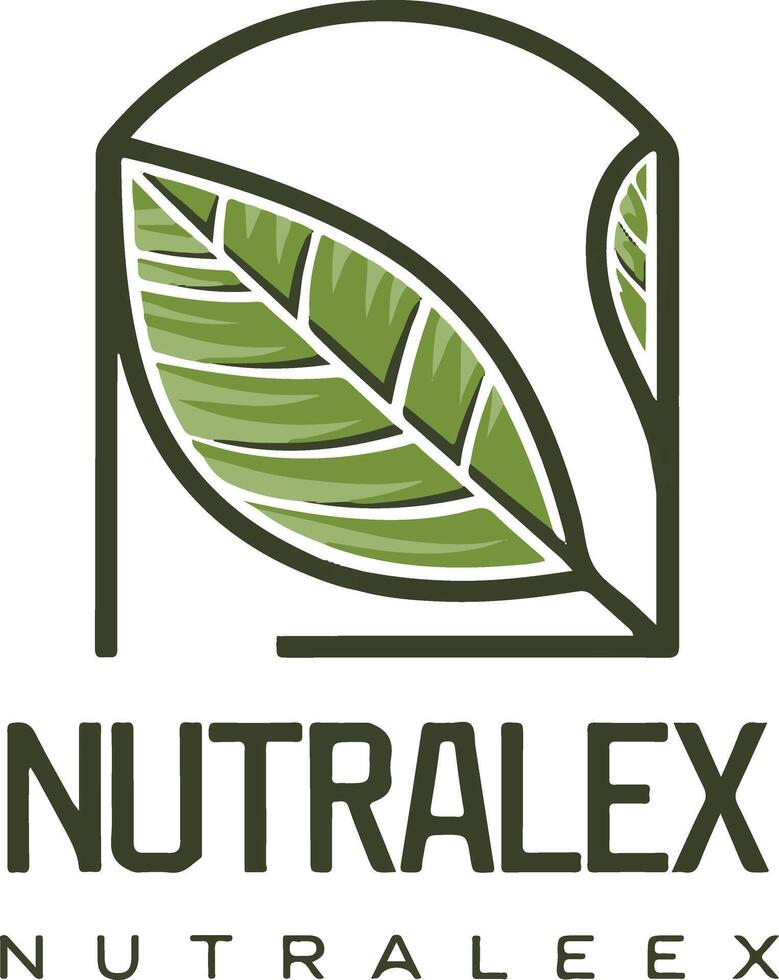 The letter N is a stylized image of a leaf vector