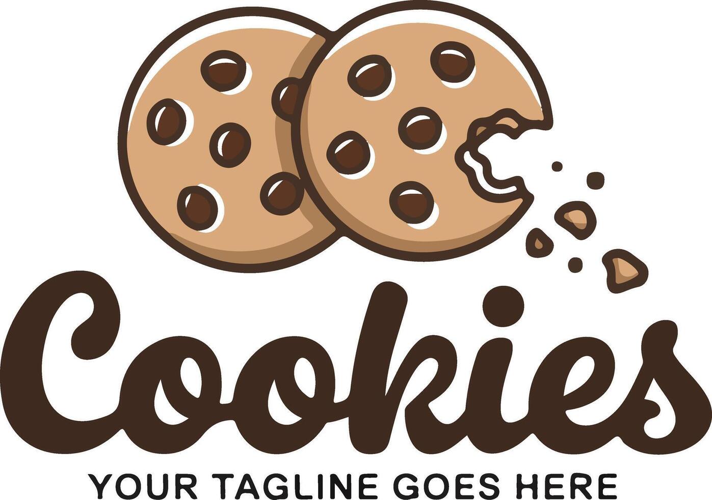 A playful and colorful logo cookies vector