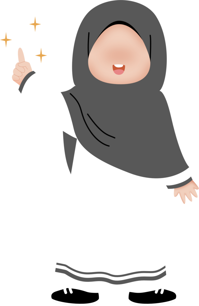 Happy kid has an idea cartoon png