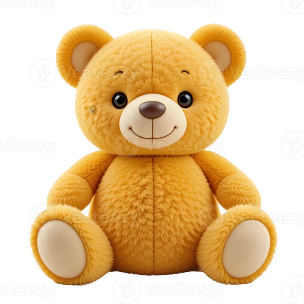 3D teddy bear icons and objects collection, in cartoon style minimal Isolated on a transparent background png