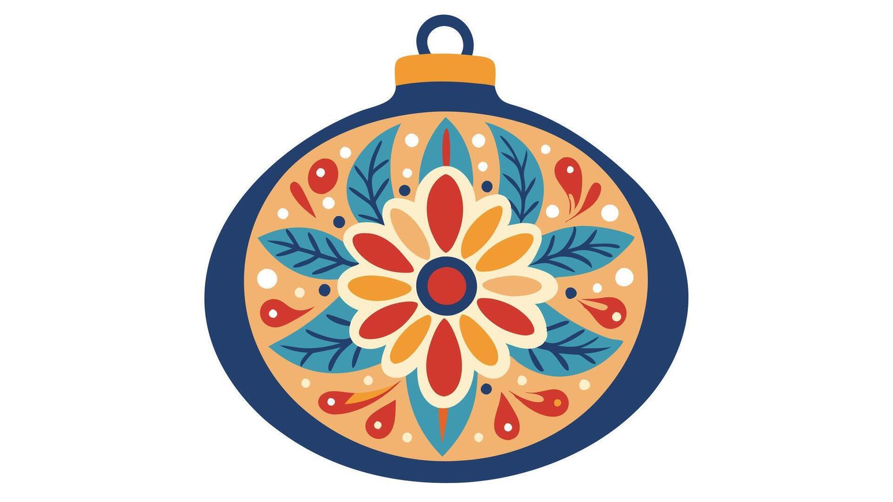 Christmas ornament with colorful design vector