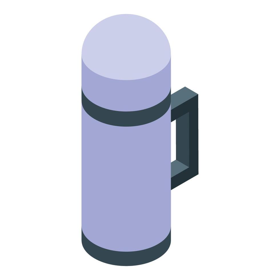 A purple thermos bottle on a white background vector