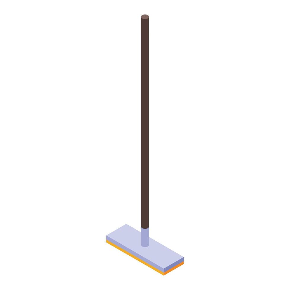 A broom with a handle on top of it vector