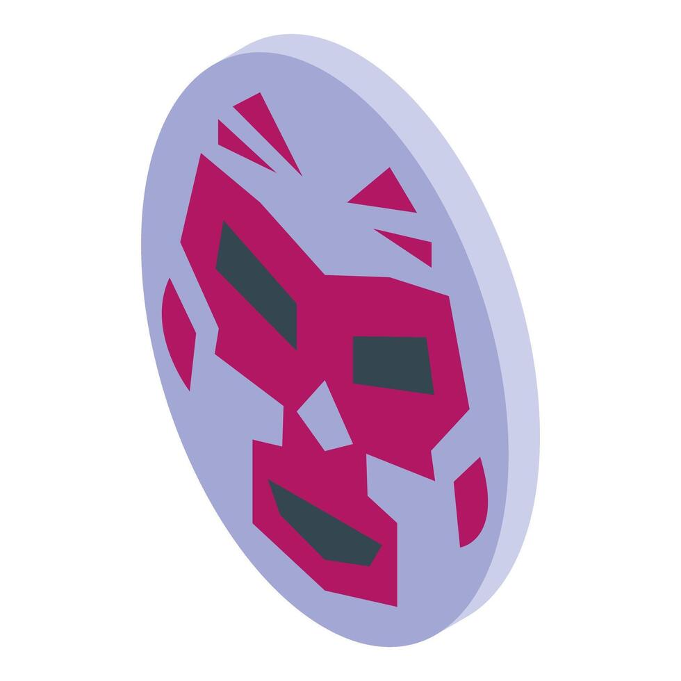 A purple and pink mask icon on a white background vector