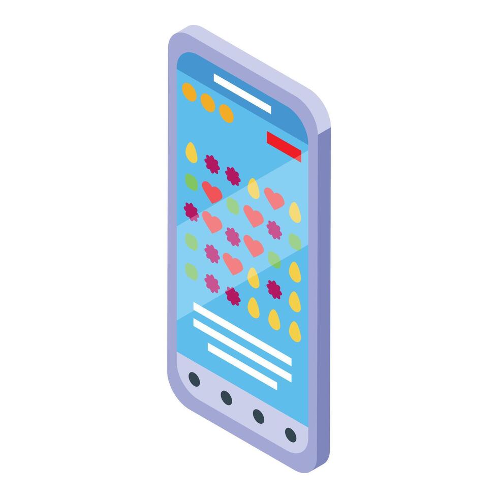 A smartphone with colorful dots on the screen vector