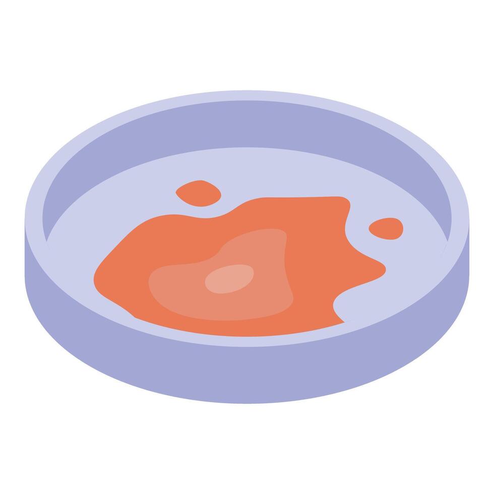 A bowl with orange liquid in it on a white background vector