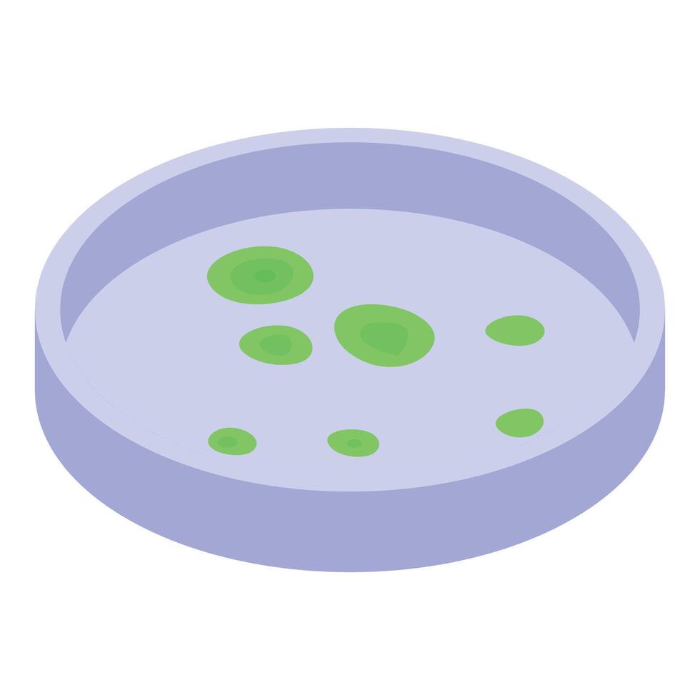 A plate with green algae in it vector