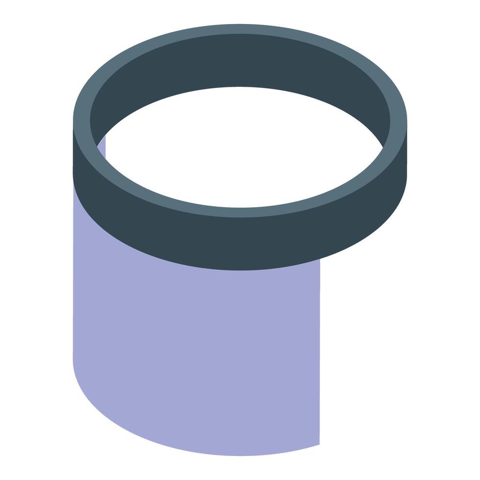 A ring with a purple band on it vector
