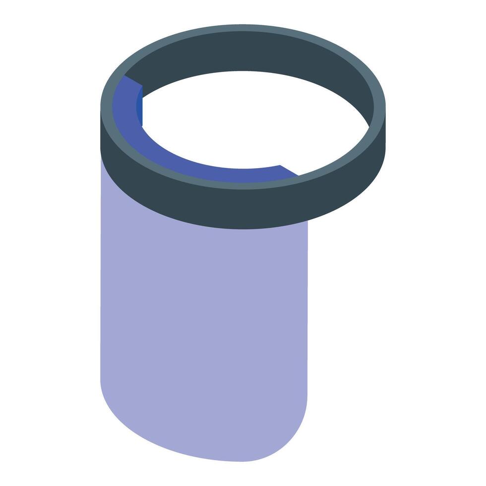A purple ring with a blue handle vector