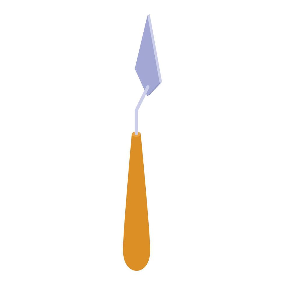 A knife with a long handle and a small blade vector