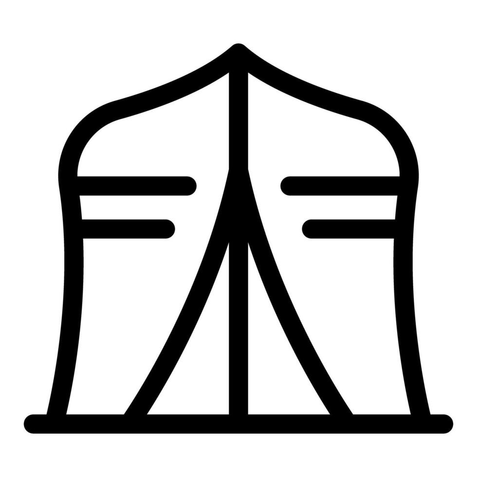 A tent icon on a white background vector