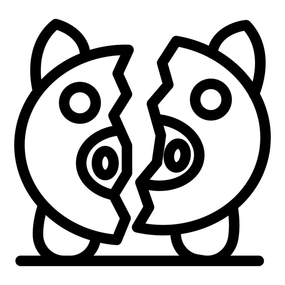 A black and white drawing of two pigs vector