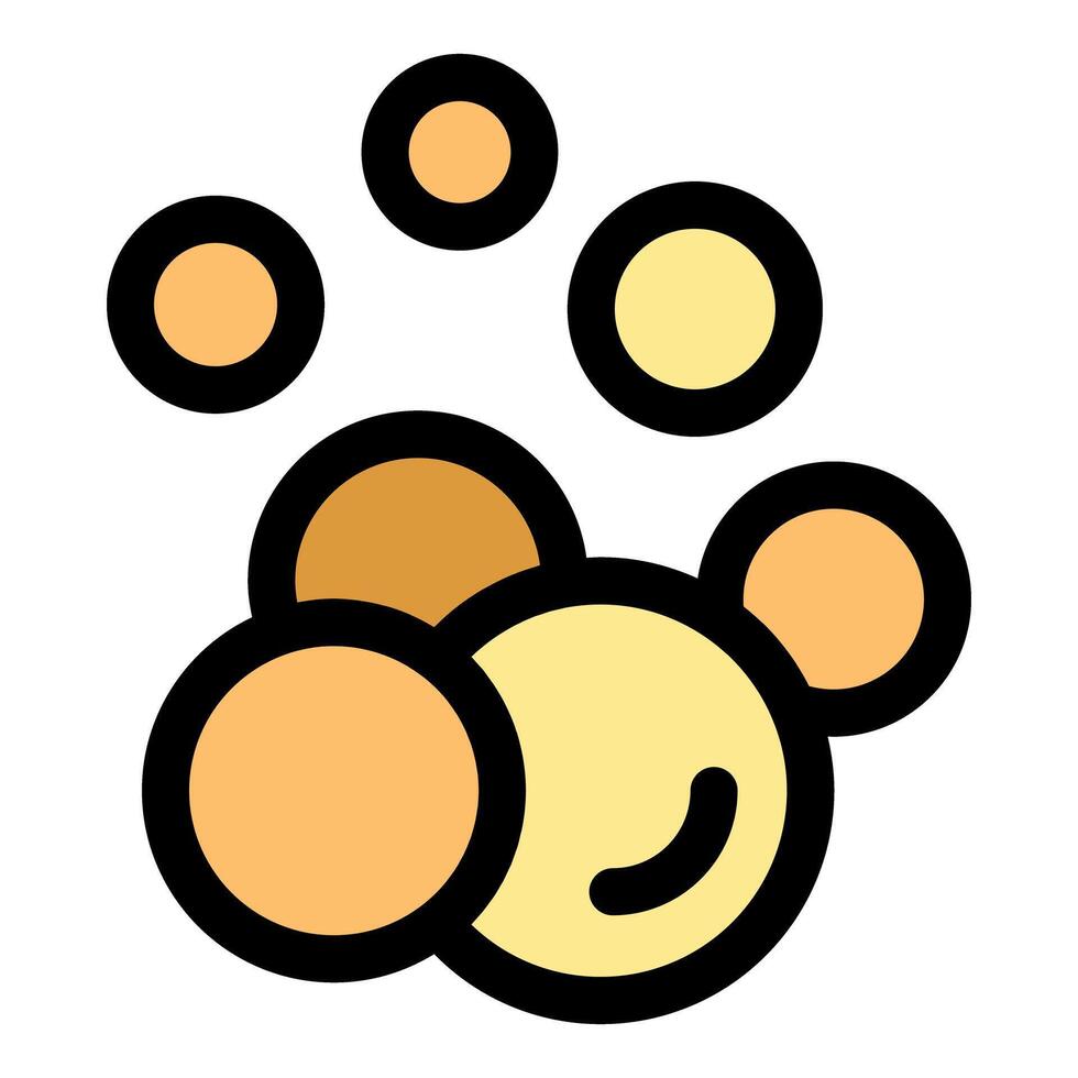 A cartoon of a bunch of bubbles with a smiley face vector