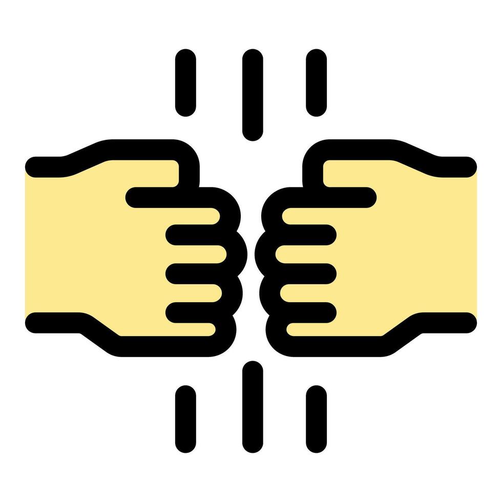 Two hands shaking hands with a white background vector