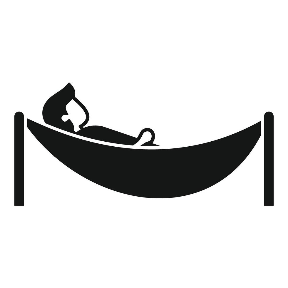 A black and white illustration of a man laying in a hammock vector