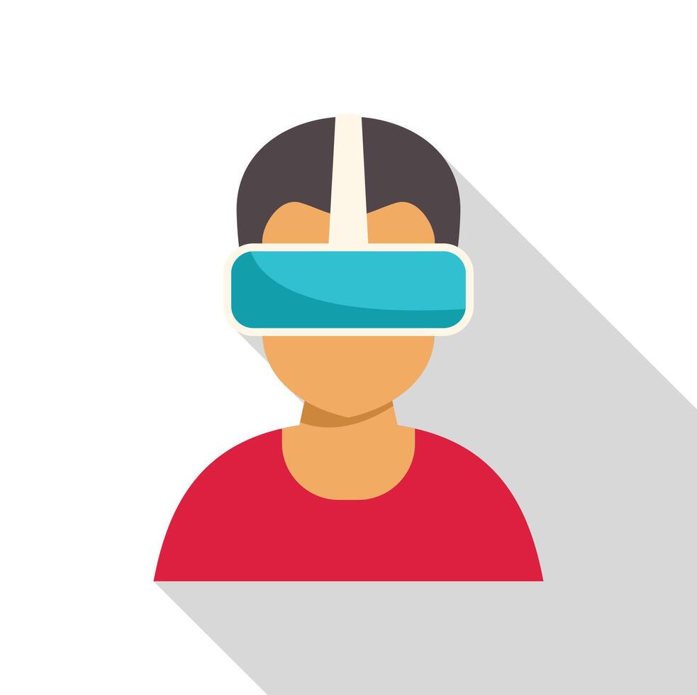 A man wearing a virtual reality headset vector