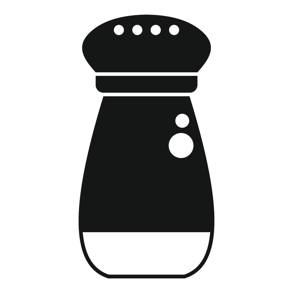A black and white salt shaker icon on a white background vector