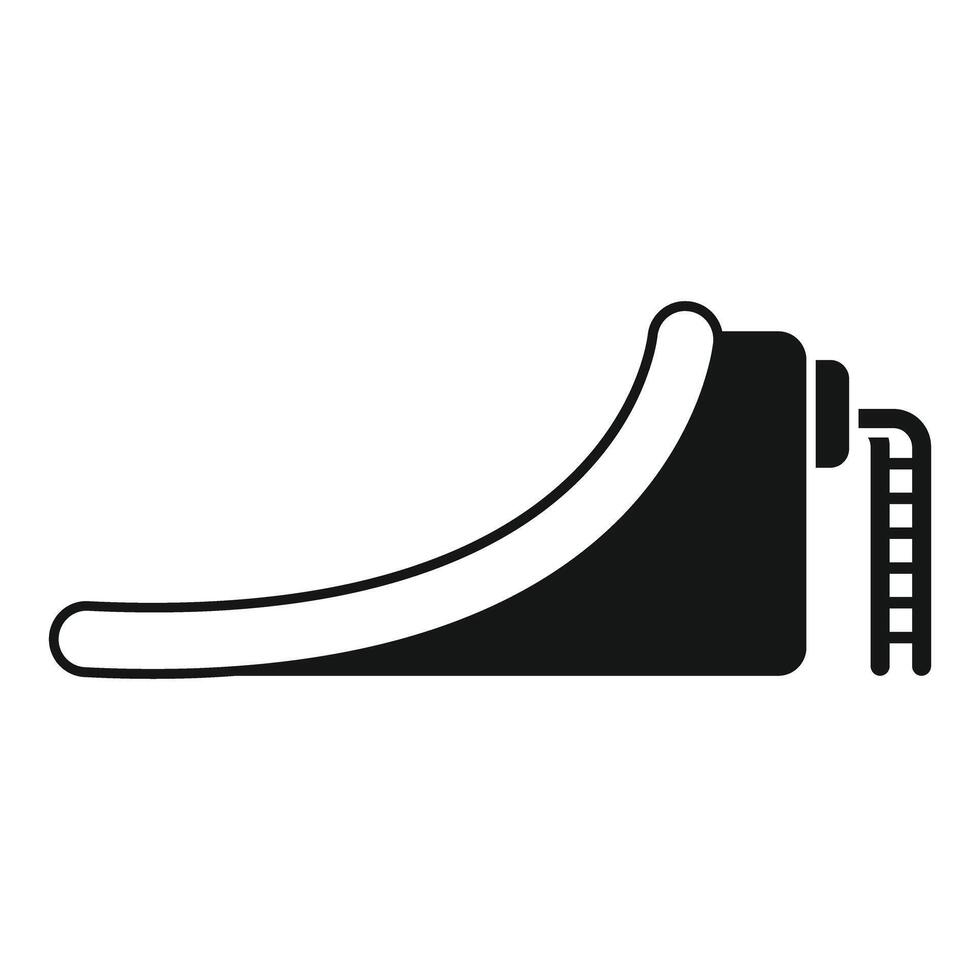A black and white illustration of a slide vector