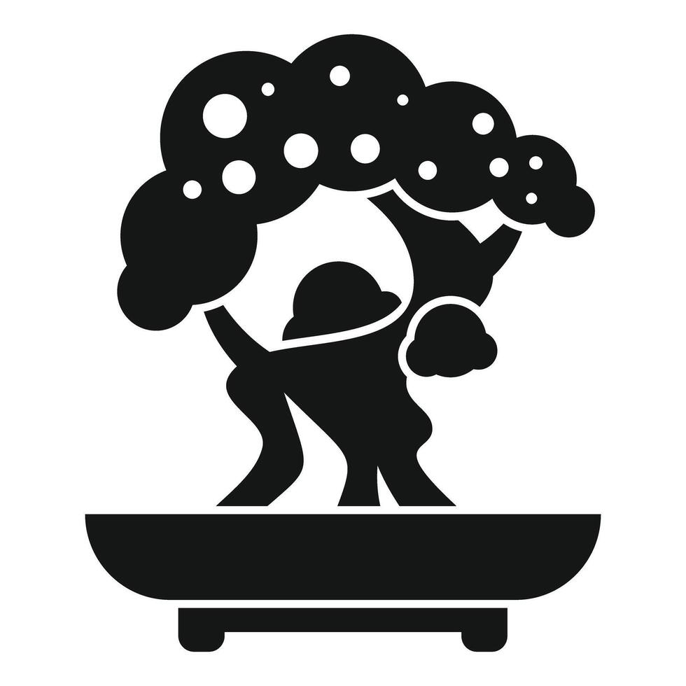Bonsai tree icon in simple style illustration vector