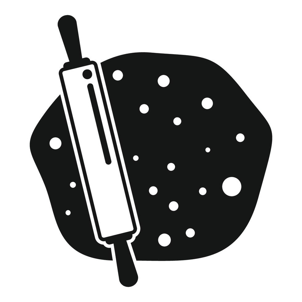 A rolling pin and dough on a white background vector