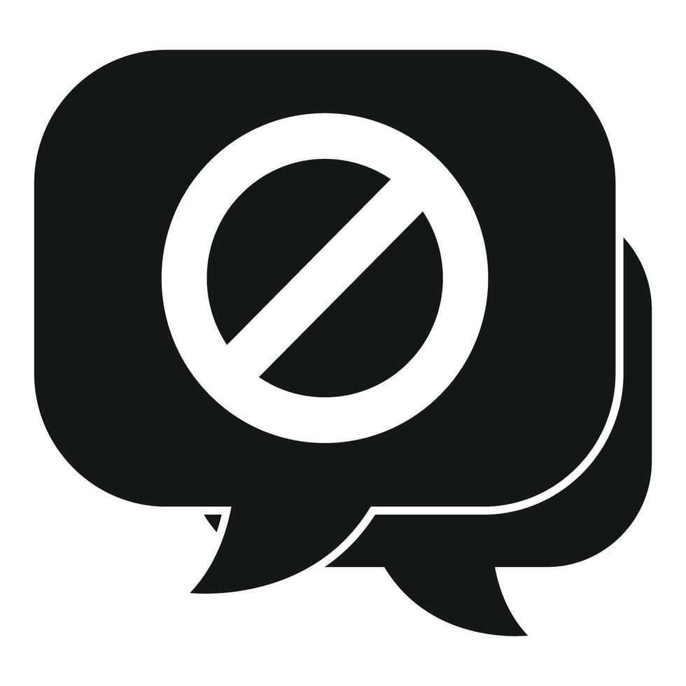 No speech bubble icon illustration vector