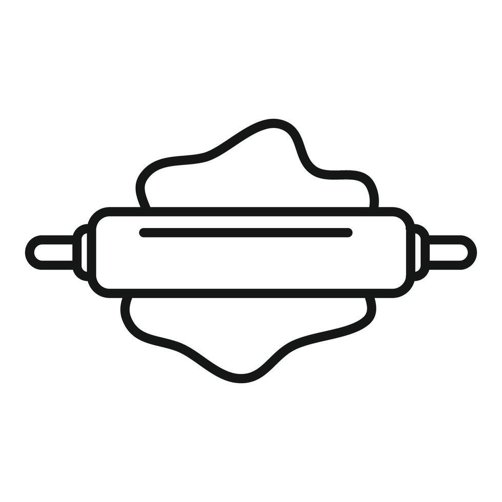 A rolling pin icon on a white background vector