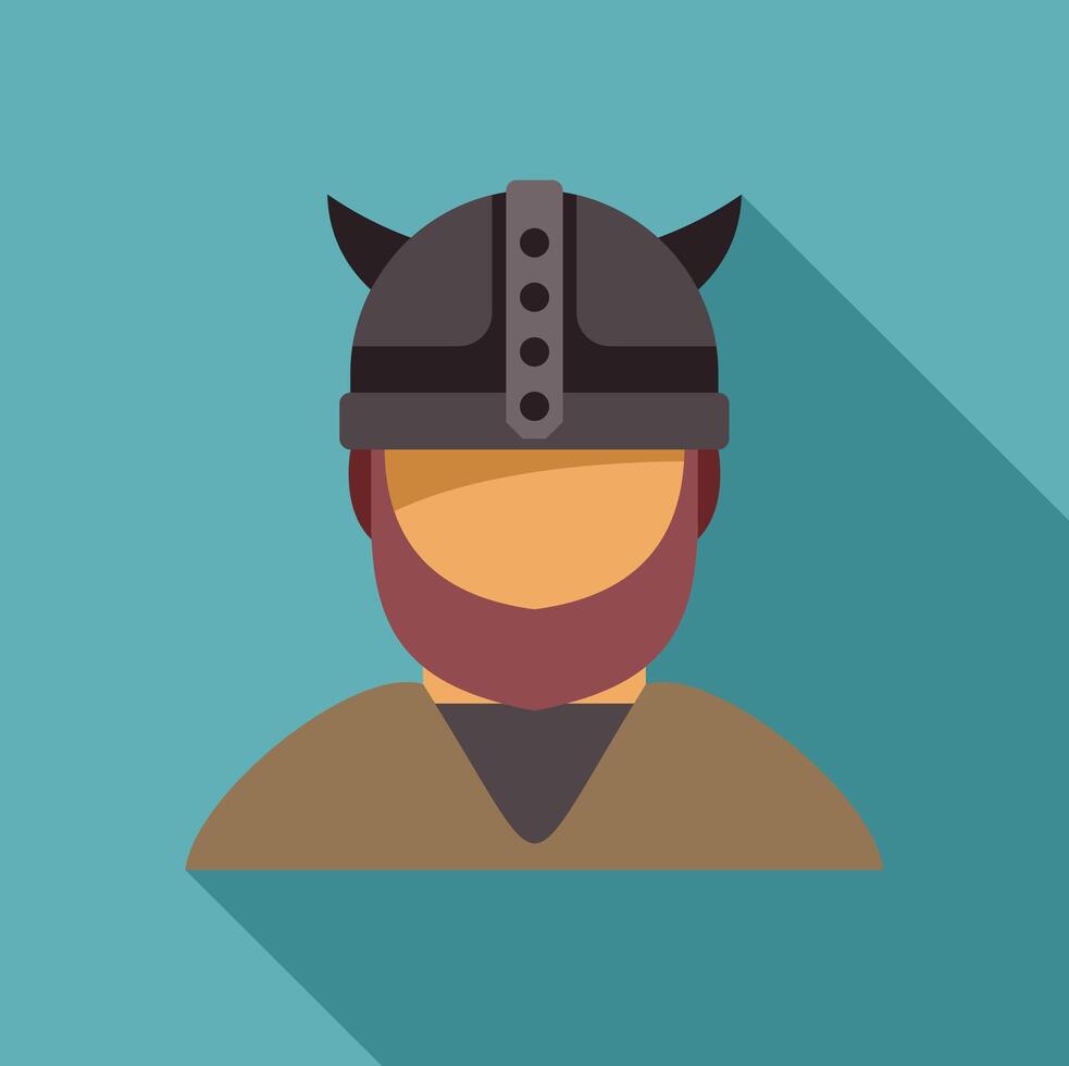 A flat icon of a man wearing a helmet vector