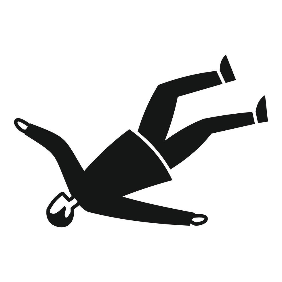 A man falling down on the ground with his hands up vector