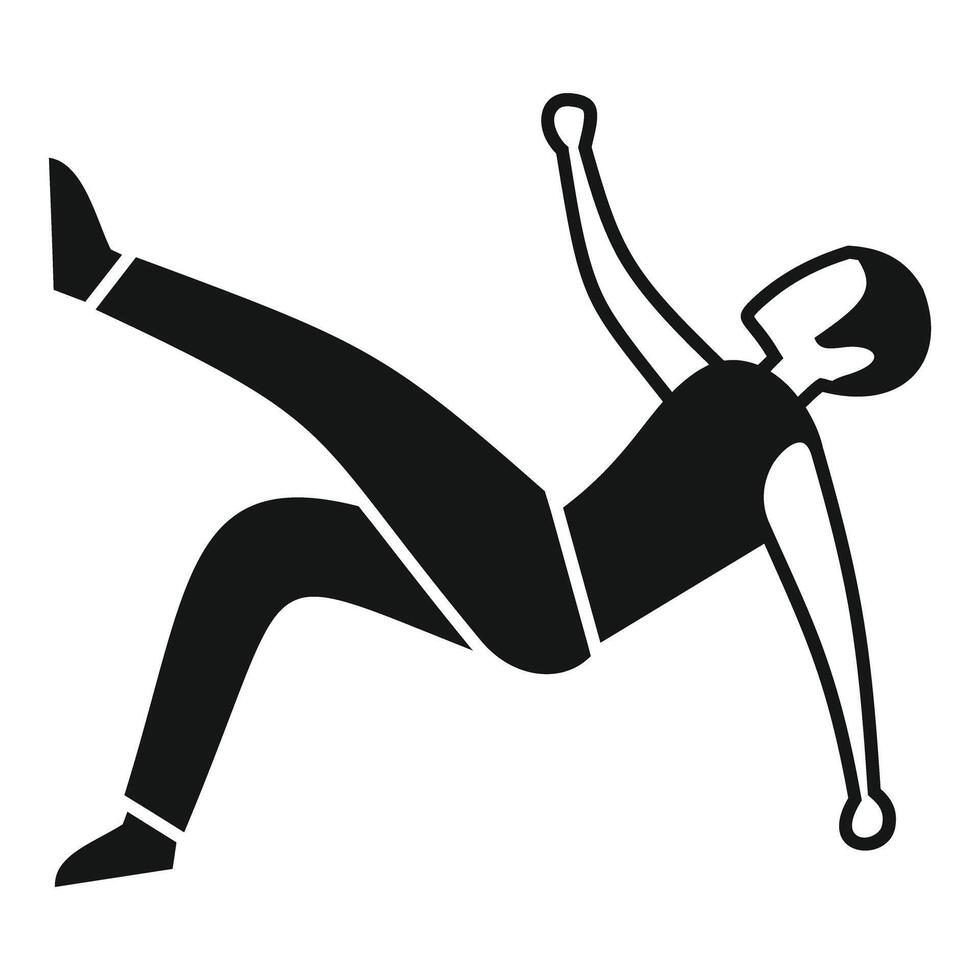 A man is falling down on his back vector
