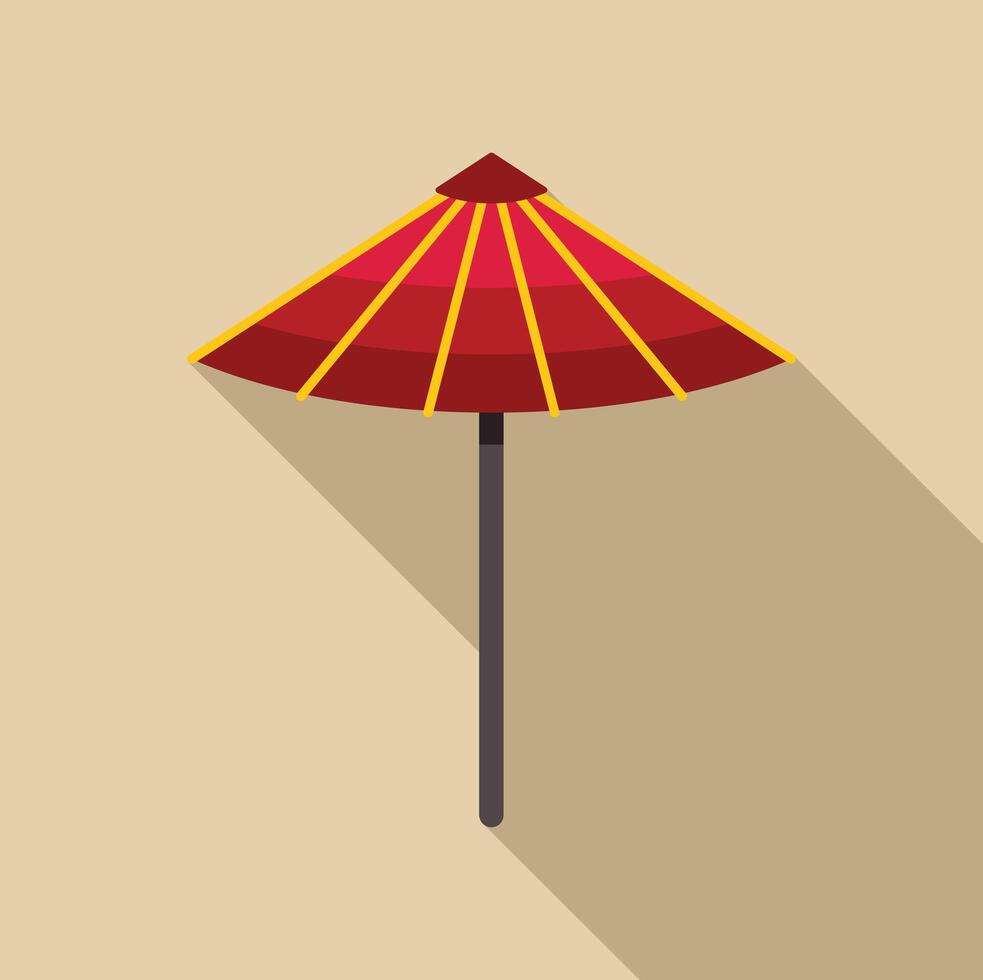 An umbrella with a red and yellow design vector