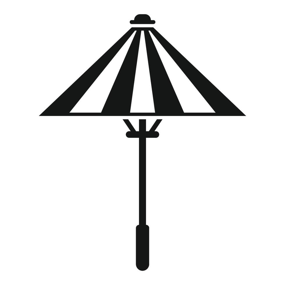 An umbrella with a black and white striped design vector