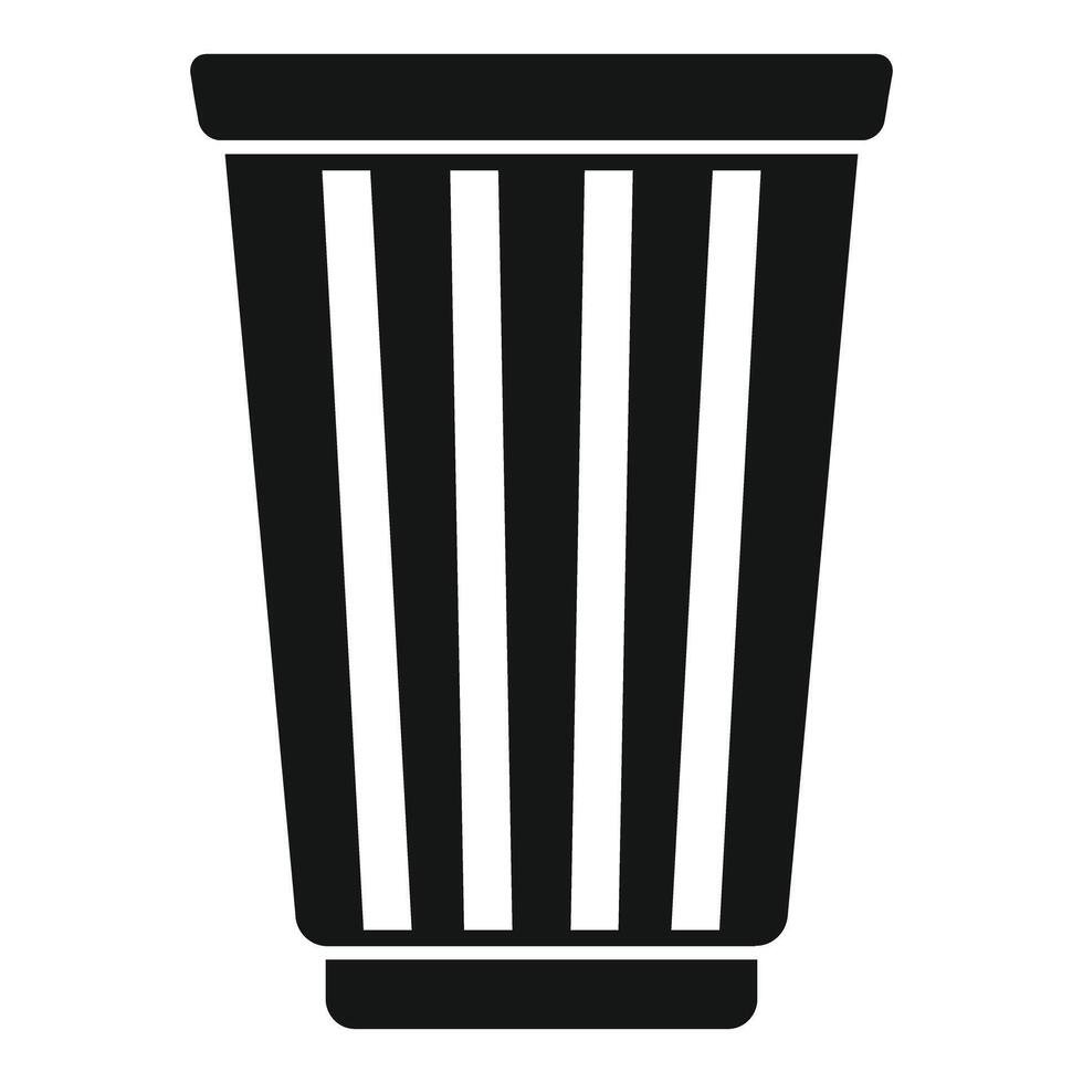Trash can icon illustration on white background vector