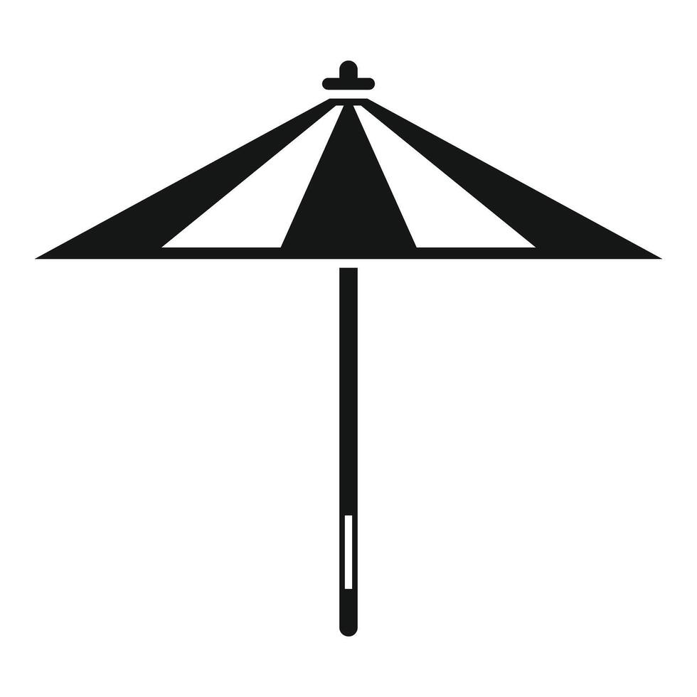 An umbrella icon in black and white on a white background vector