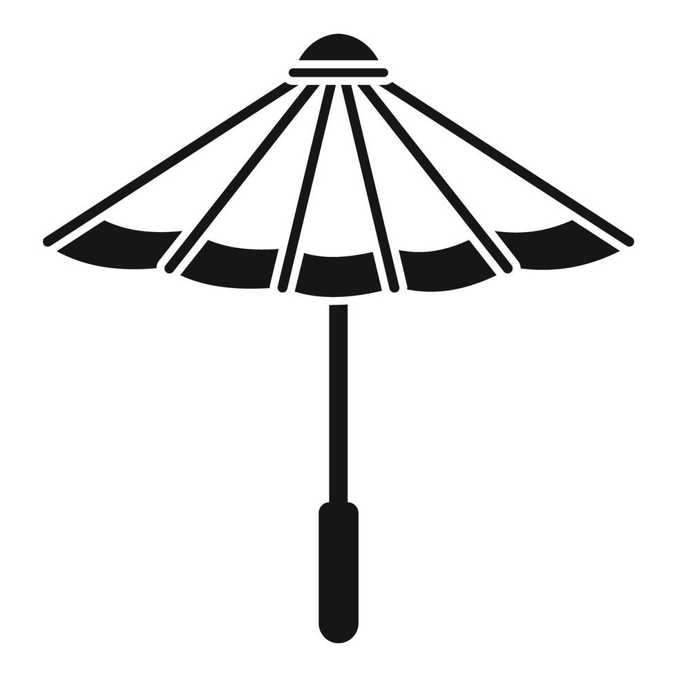 An umbrella is shown in black and white vector