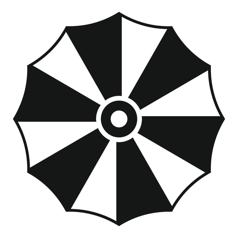 An umbrella with a black and white design vector