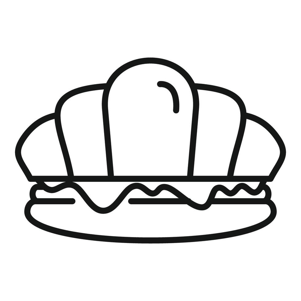 A black and white drawing of a hot dog vector