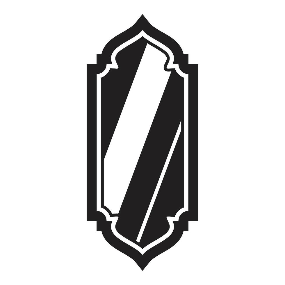 A black and white logo for a barber shop vector