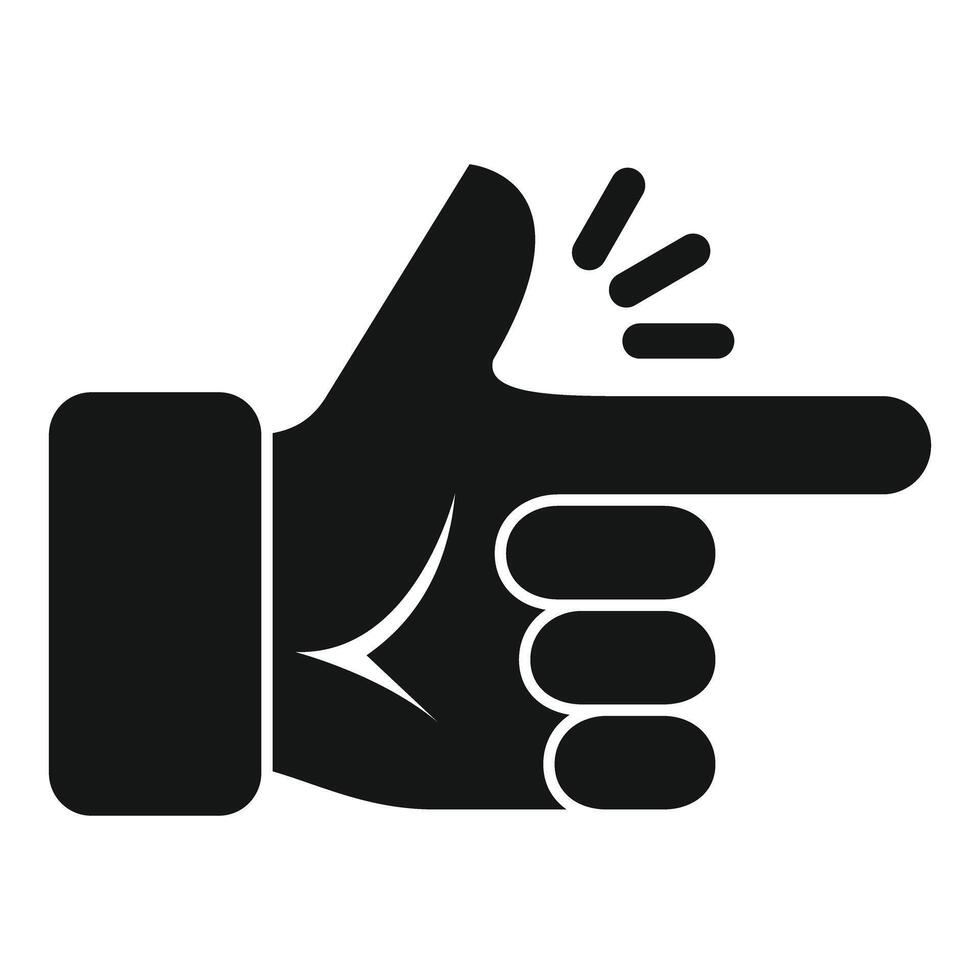 A hand pointing at something with a finger vector