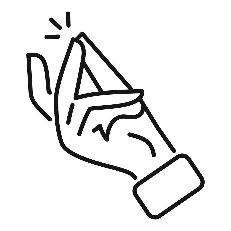 A hand holding a pencil and pointing to it vector