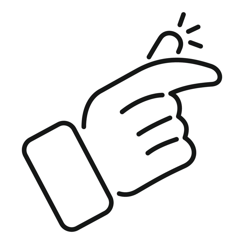 A hand pointing to a light bulb vector