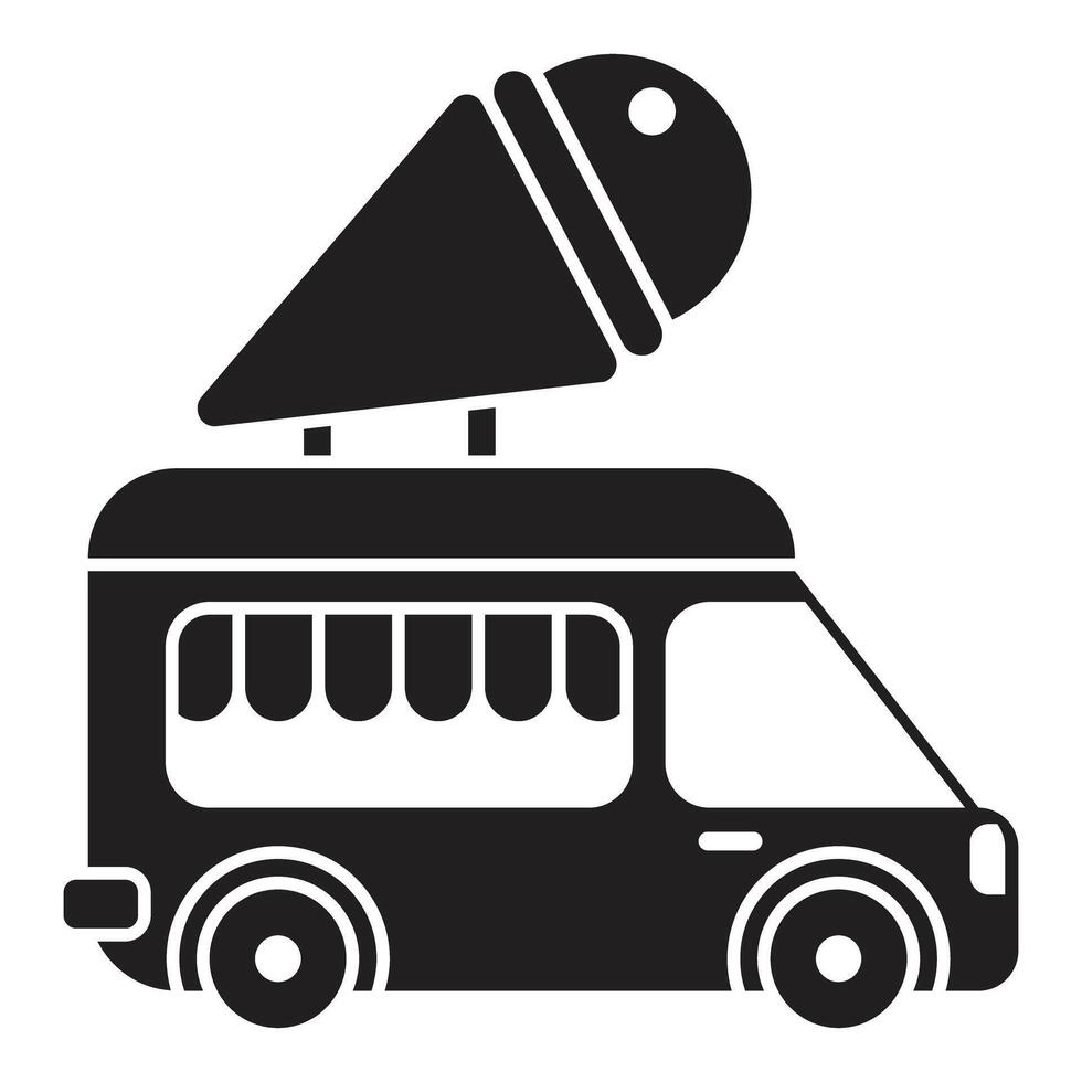 Ice cream truck icon illustration vector