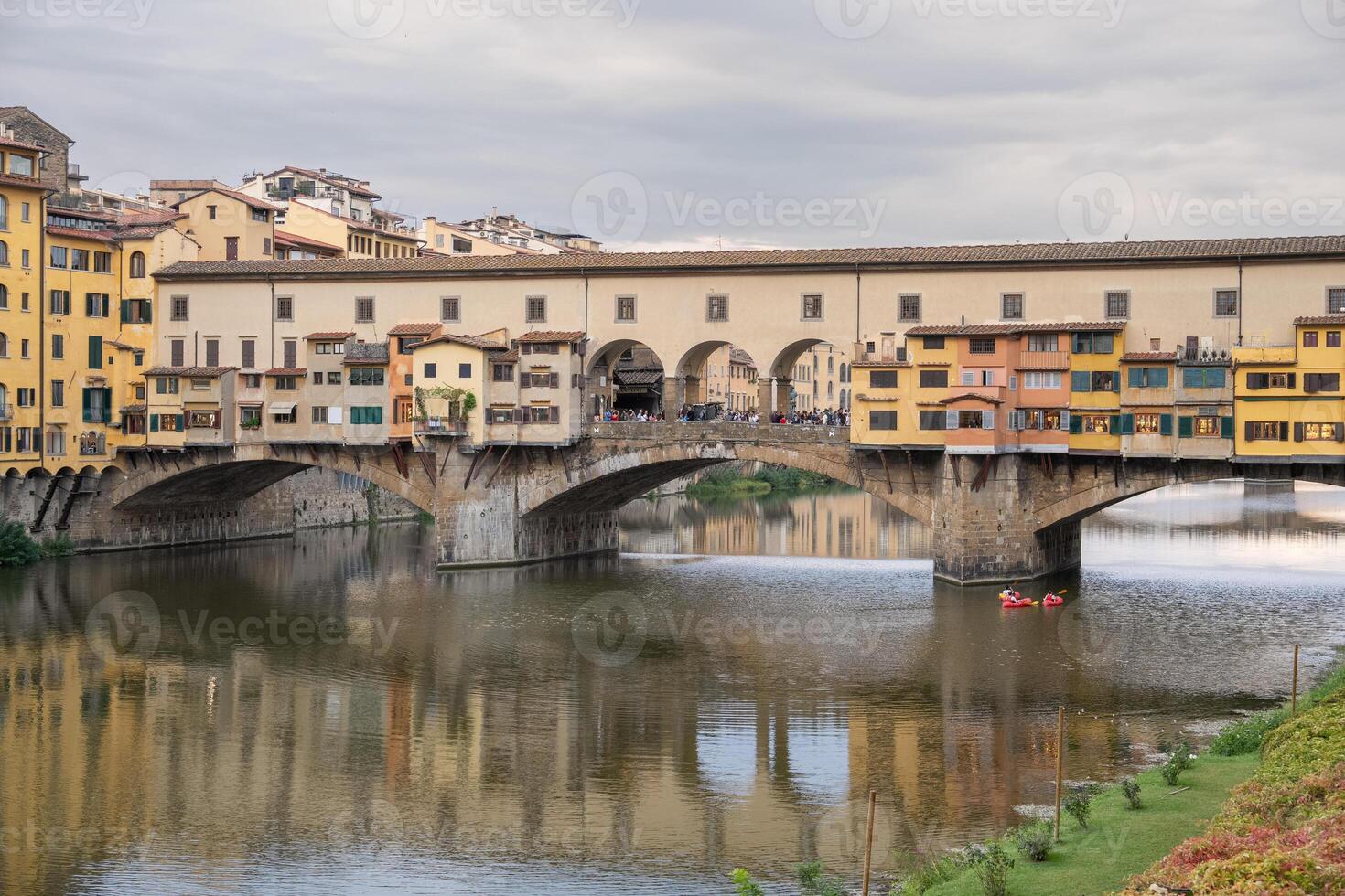 Ponte Vecchio Bridge and Arno River. photo