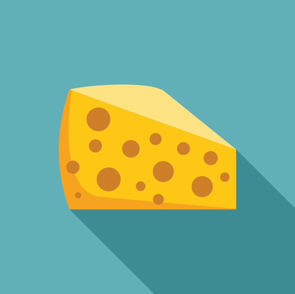 Piece of swiss cheese with holes representing deliciousness and flavor vector