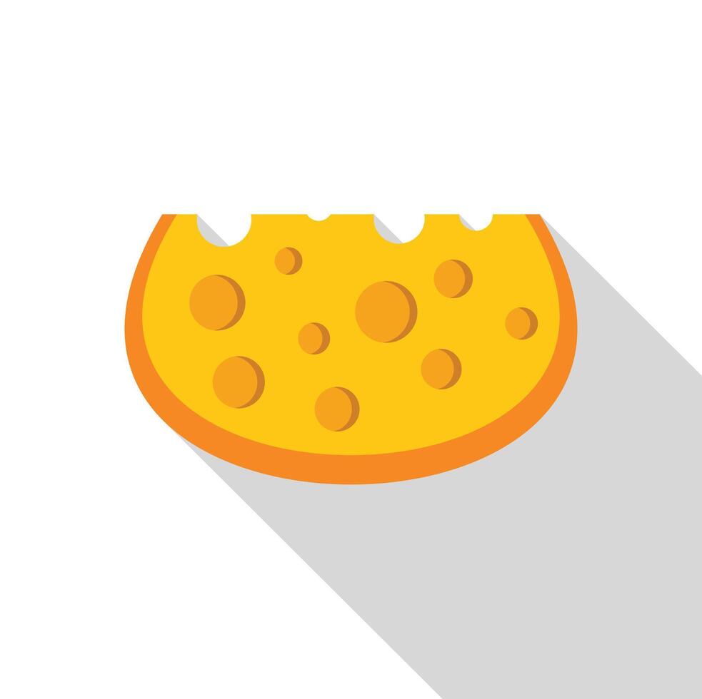 Bitten slice of swiss cheese with holes representing flavor and texture vector