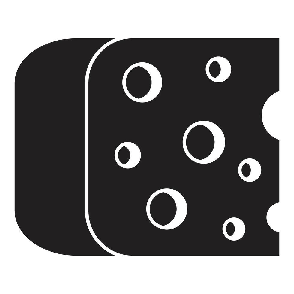 Slice of swiss cheese with holes representing flavor and texture vector