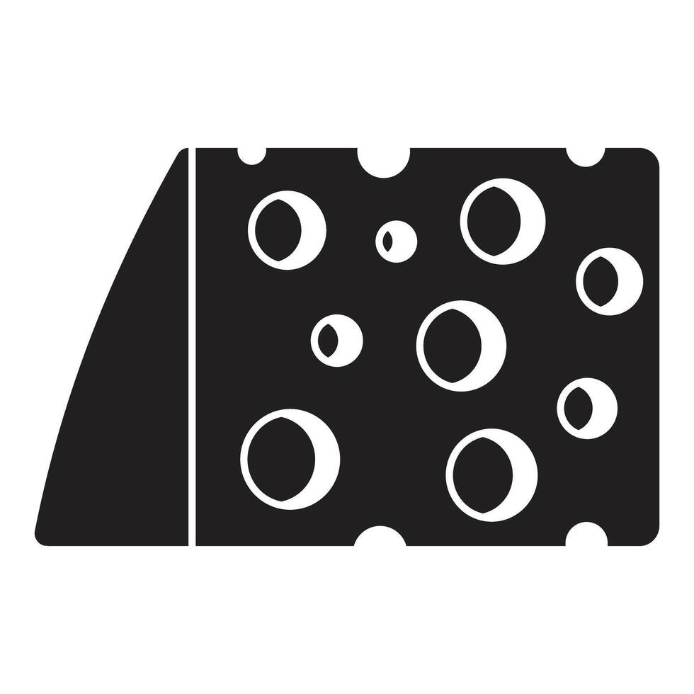 Piece of maasdam cheese with holes icon representing dairy products vector