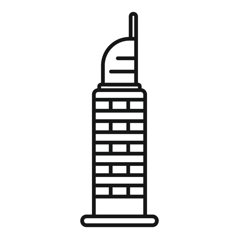 Burj al arab jumeirah building showing modern architecture in dubai, united arab emirates vector