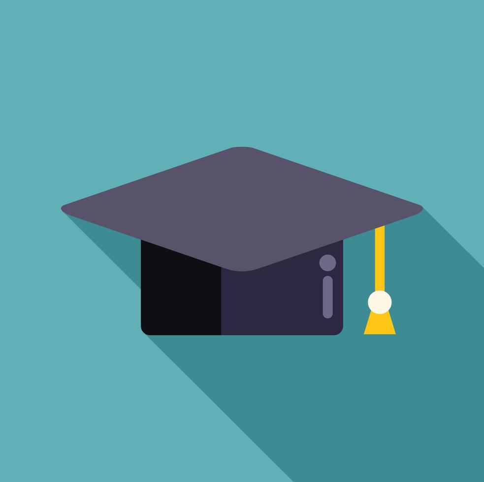 Graduation cap symbolizing academic achievement and successful completion of studies vector